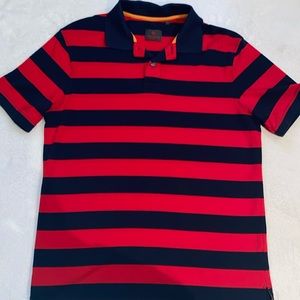 Louis Feraud Mens red/navy striped polo Sz XL NWOT